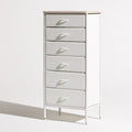 Wysoka komoda, o nowoczesnej formie, kolor: biały